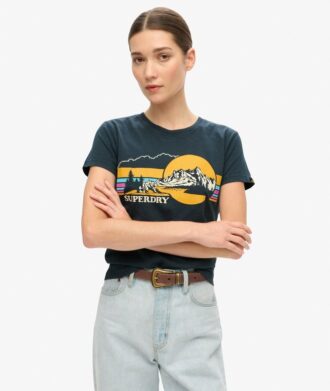 T-shirt aderente a righe Outdoor
