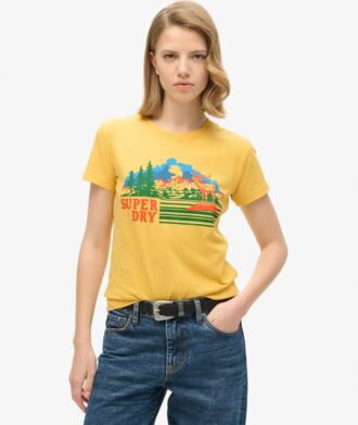 T-shirt aderente a righe Outdoor