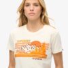 T-shirt aderente a righe Outdoor