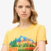 T-shirt aderente a righe Outdoor