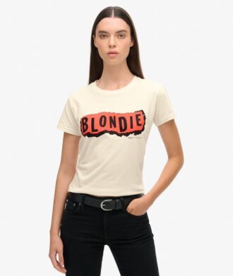 T-shirt aderente Blondie X Superdry