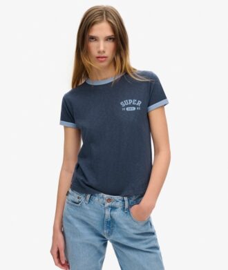 T-shirt aderente con bordi a costine Athletic Essentials