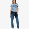 T-shirt aderente con bordi a costine Athletic Essentials