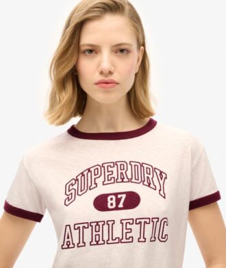 T-shirt aderente con bordi a costine Athletic Essentials