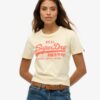 T-shirt aderente con logo Vintage al neon T-shirt aderente con logo Vintage al neon