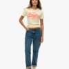T-shirt aderente con logo Vintage al neon T-shirt aderente con logo Vintage al neon