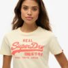T-shirt aderente con logo Vintage al neon T-shirt aderente con logo Vintage al neon