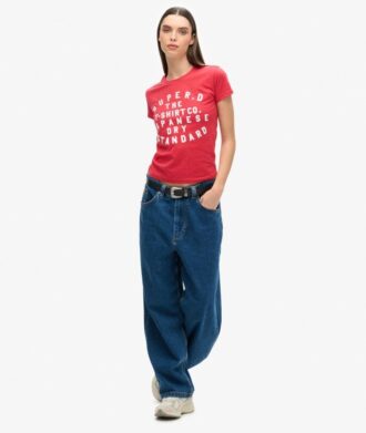 T-shirt aderente con stampa a palloncino