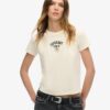 T-shirt aderente con strass Tattoo T-shirt aderente con strass Tattoo