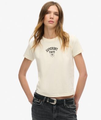T-shirt aderente con strass Tattoo