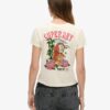 T-shirt aderente con strass Tattoo T-shirt aderente con strass Tattoo