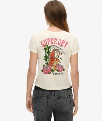 T-shirt aderente con strass Tattoo
