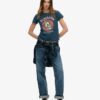 T-shirt aderente con strass Tattoo T-shirt aderente con strass Tattoo