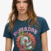 T-shirt aderente con strass Tattoo T-shirt aderente con strass Tattoo