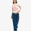 T-shirt aderente floccata Varsity