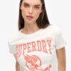 T-shirt aderente floccata Varsity