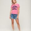 T-shirt aderente floccata Varsity
