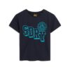 T-shirt aderente floccata Varsity