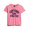 T-shirt aderente floccata Varsity