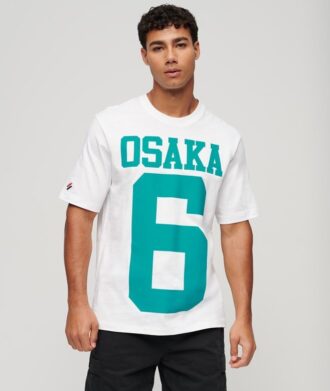 T-shirt ampia con logo Osaka