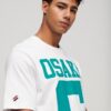 T-shirt ampia con logo Osaka