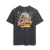 T-shirt ampia con stampa Biker Rock T-shirt ampia con stampa Biker Rock