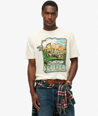 T-shirt ampia con stampa grafica Neon Travel