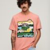 T-shirt ampia con stampa grafica Neon Travel T-shirt ampia con stampa grafica Neon Travel