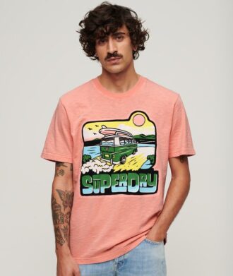 T-shirt ampia con stampa grafica Neon Travel