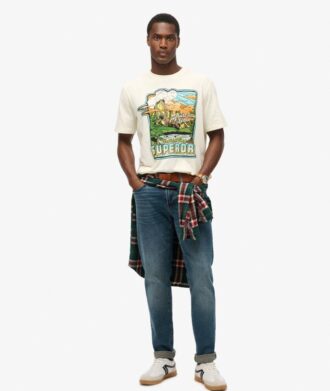 T-shirt ampia con stampa grafica Neon Travel