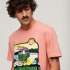 T-shirt ampia con stampa grafica Neon Travel T-shirt ampia con stampa grafica Neon Travel