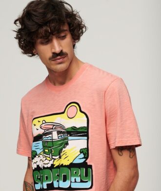 T-shirt ampia con stampa grafica Neon Travel