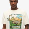 T-shirt ampia con stampa grafica Neon Travel