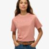 T-shirt ampia e squadrata con logo ricamato