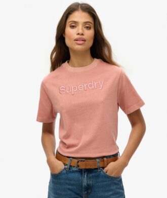 T-shirt ampia e squadrata con logo ricamato