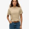 T-shirt ampia e squadrata con logo ricamato