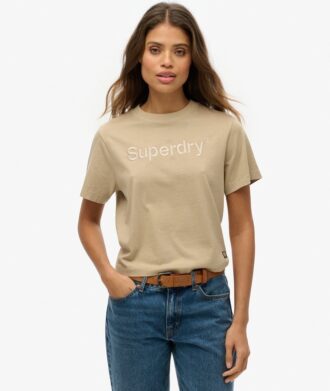 T-shirt ampia e squadrata con logo ricamato