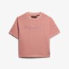 T-shirt ampia e squadrata con logo ricamato