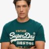 T-shirt classica con logo Vintage Heritage T-shirt classica con logo Vintage Heritage