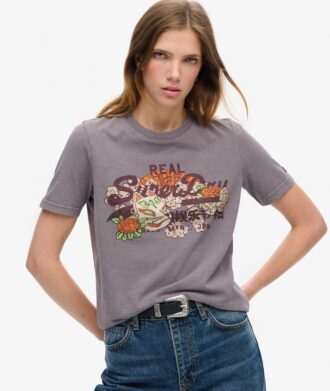T-shirt comoda con grafica del logo Tokyo Vintage Vintage