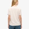 T-shirt comoda con logo metallico