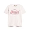 T-shirt comoda con logo metallico