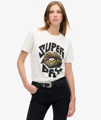 T-shirt comoda con poster punk lo-fi