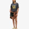 T-shirt comoda con stampa Biker Rock