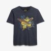 T-shirt comoda con stampa Biker Rock