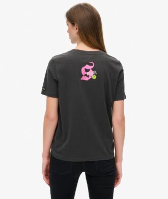 T-shirt comoda con stampa poster punk lo-fi