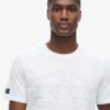 T-shirt con grafica e logo in rilievo