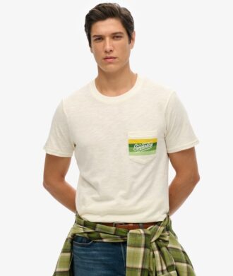 T-shirt con logo a righe Cali