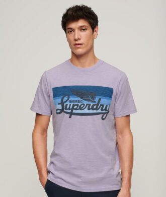 T-shirt con logo a righe Cali