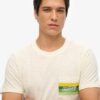 T-shirt con logo a righe Cali